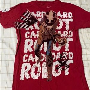 vintage cardboard robot shirt